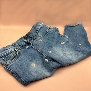 2T Cat & Jack Flower Jeans - EUC